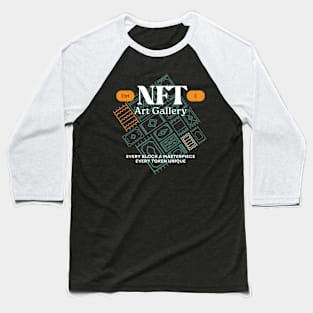 NFT Art Gallery rug pull sarcasm crypto Sarcastic Design Baseball T-Shirt